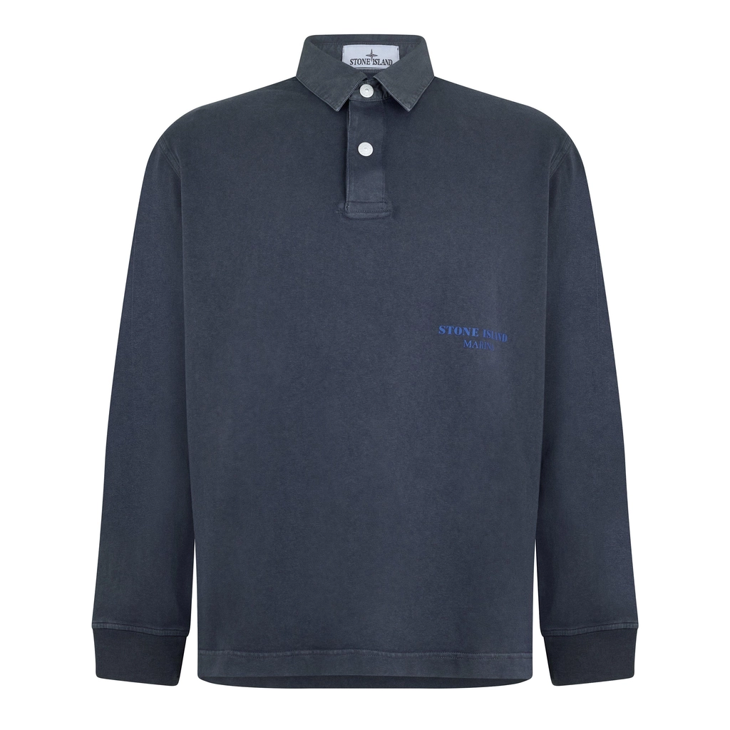 Stone Island Logo Polo Shirt - Ink V0126
